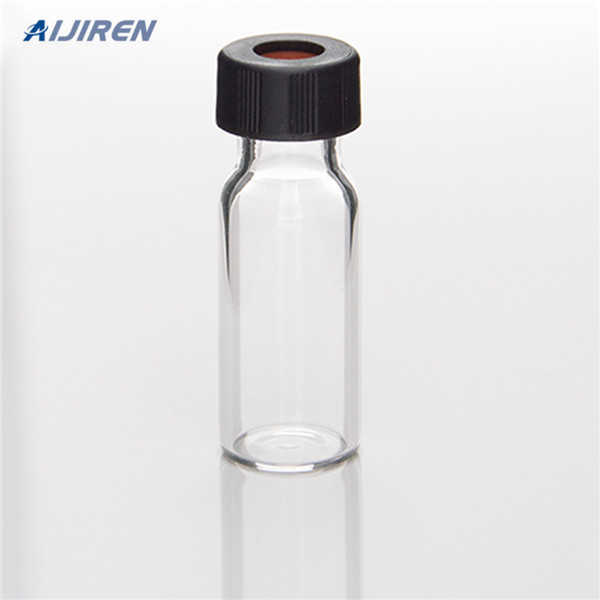 Waters clear laboratory vials with patch for lab use